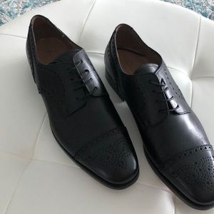 Faconnable Classic Black Leather Mens Shoe
